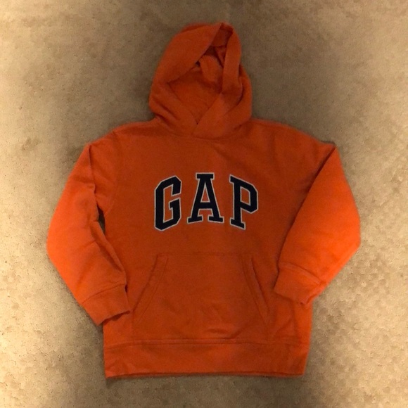 Boys Gap Logo Pullover Hoodie Orange 